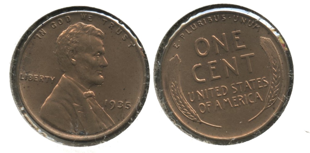 1935 Lincoln Cent MS-60 Red #g