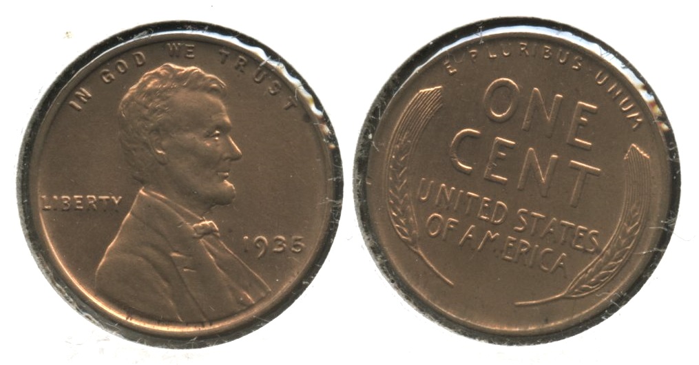 1935 Lincoln Cent MS-63 Red #c