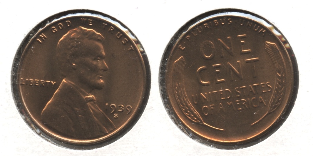 1939-S Lincoln Cent MS-61 Red #n