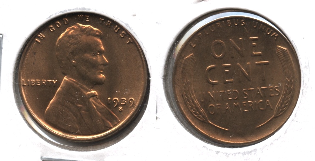 1939-S Lincoln Cent MS-62 Red