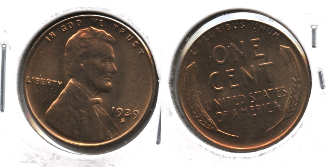 1939-S Lincoln Cent MS-62 Red #c