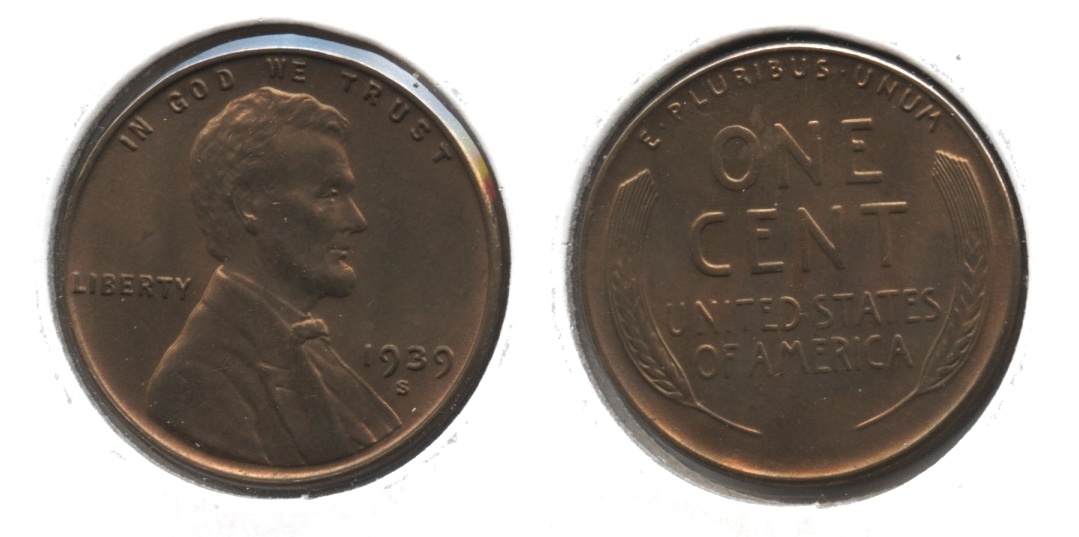 1939-S Lincoln Cent MS-63 Brown