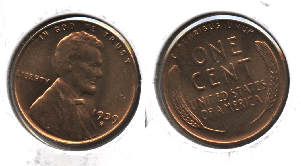 1939-S Lincoln Cent MS-63 Red #i