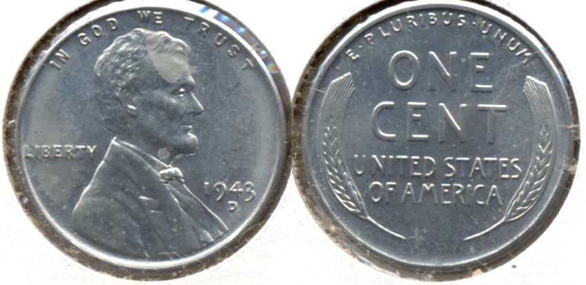 1943-D Lincoln Steel Cent MS-62 c