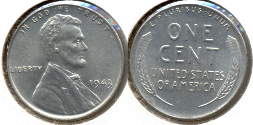1943 Lincoln Steel Cent MS-62 i