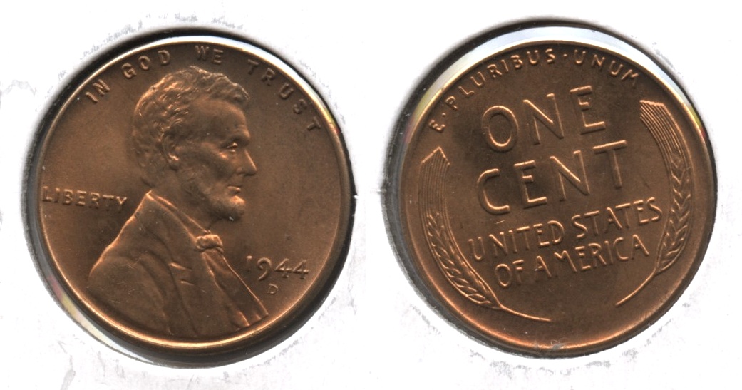 1944-D Lincoln Cent MS-63 Red Brown #b