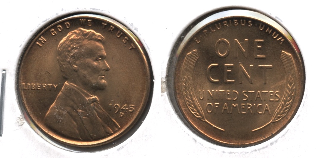 1945-D Lincoln Cent MS-63 Red #f