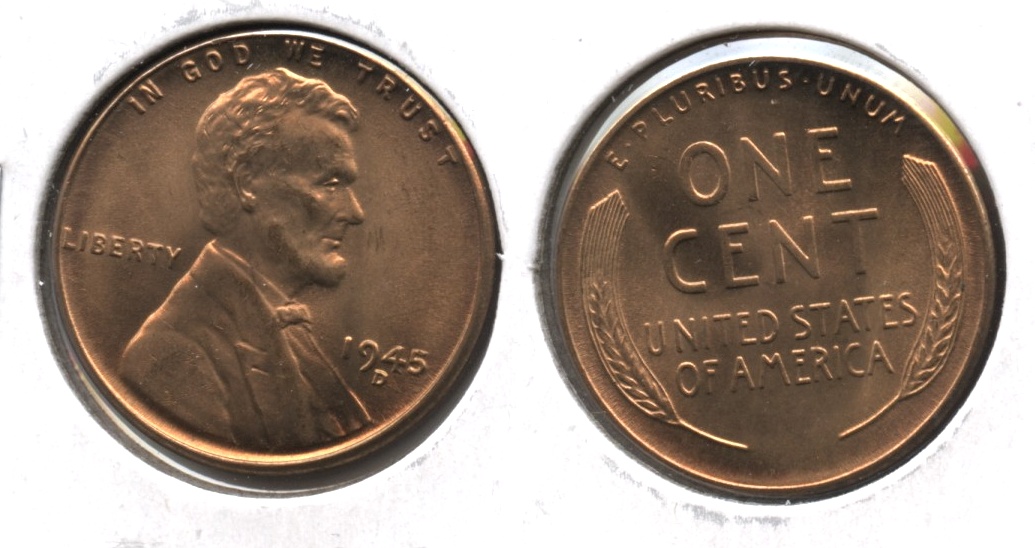 1945-D Lincoln Cent MS-64 Red