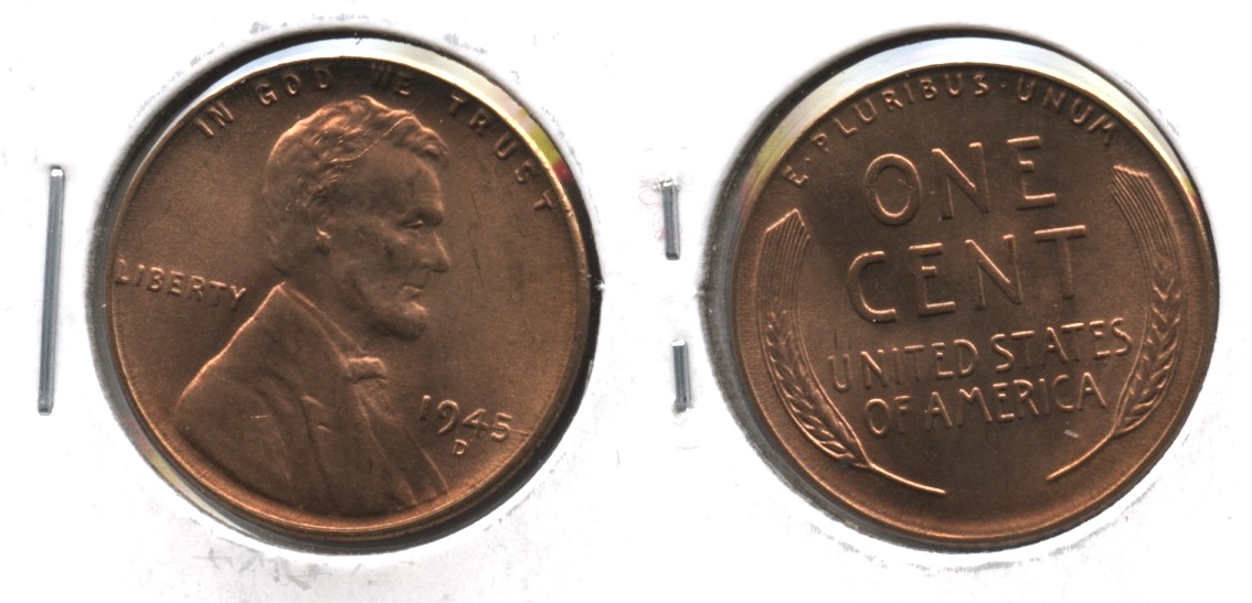1945-D Lincoln Cent MS-65 Red Brown