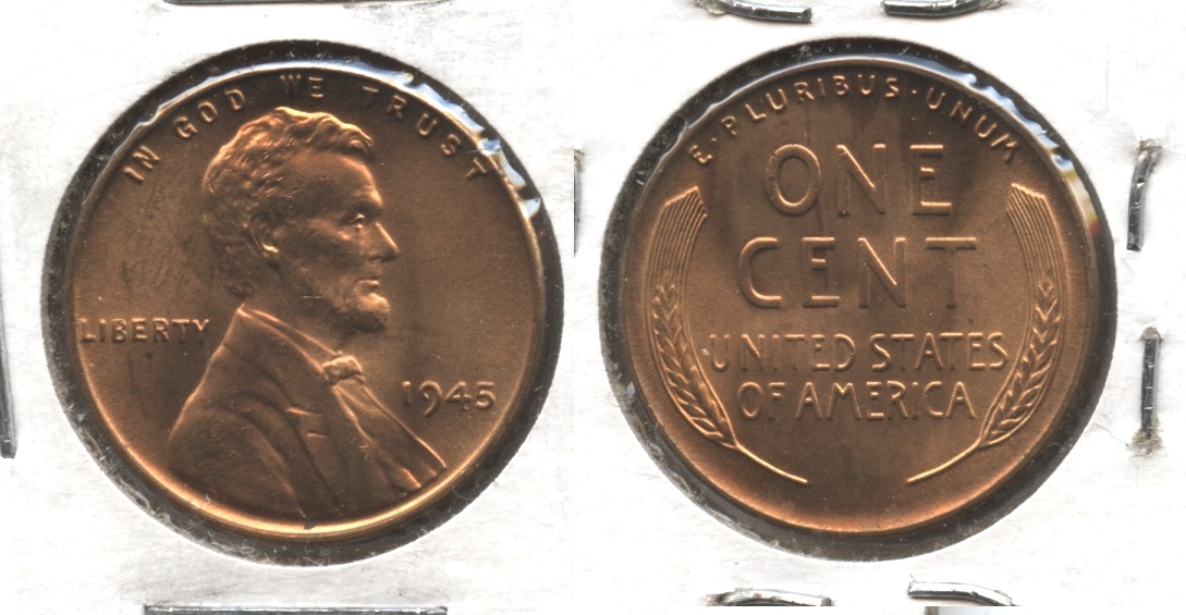 1945 Lincoln Cent MS-63 Red #i