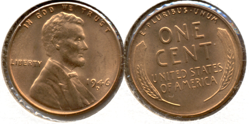 1946-D Lincoln Cent MS-62 Red a