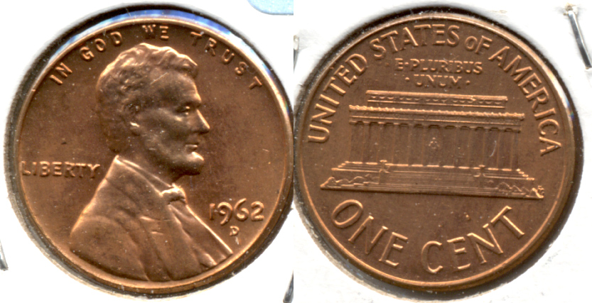 1962-D Lincoln Memorial Cent Mint State