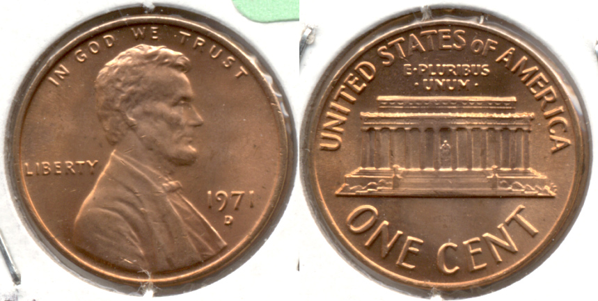 1971-D Lincoln Memorial Cent Mint State