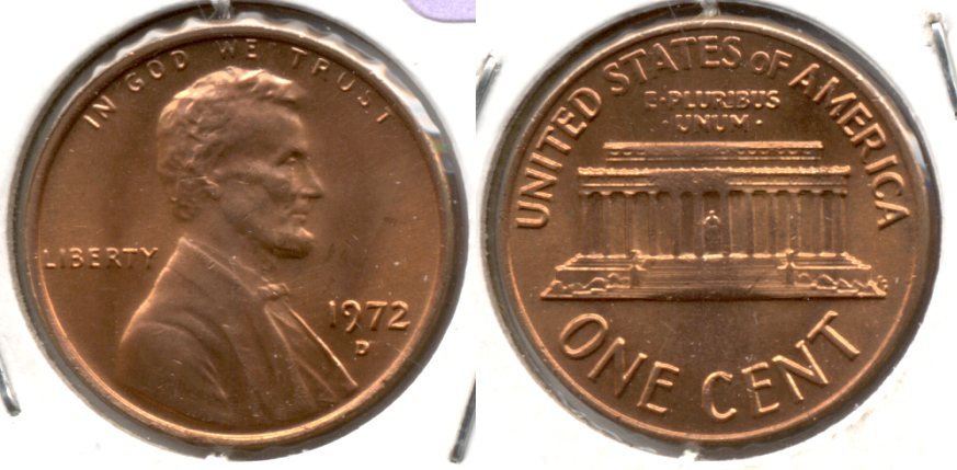 1972-D Lincoln Memorial Cent Mint State
