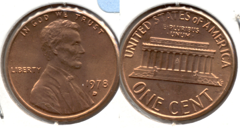 1978-D Lincoln Memorial Cent Mint State