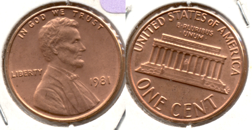 1981 Lincoln Memorial Cent Mint State