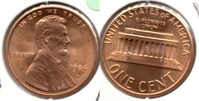 1984-D Lincoln Memorial Cent Mint State