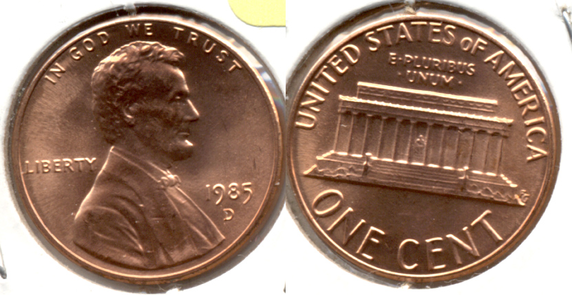 1985-D Lincoln Memorial Cent Mint State