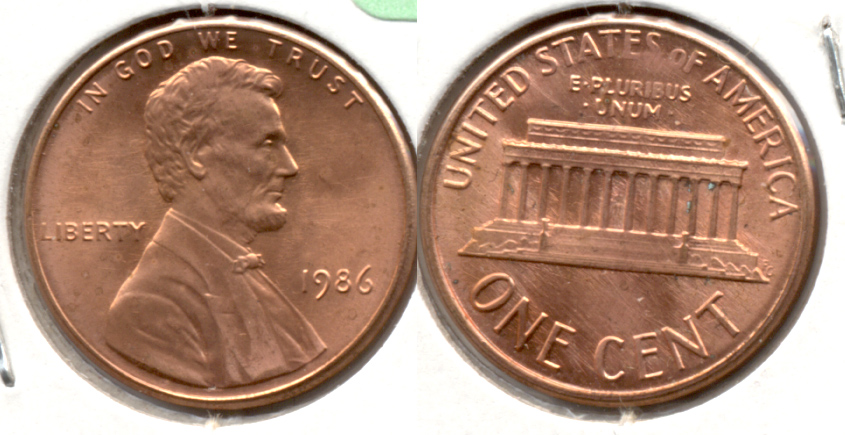 1986 Lincoln Memorial Cent Mint State