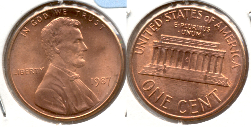 1987 Lincoln Memorial Cent Mint State