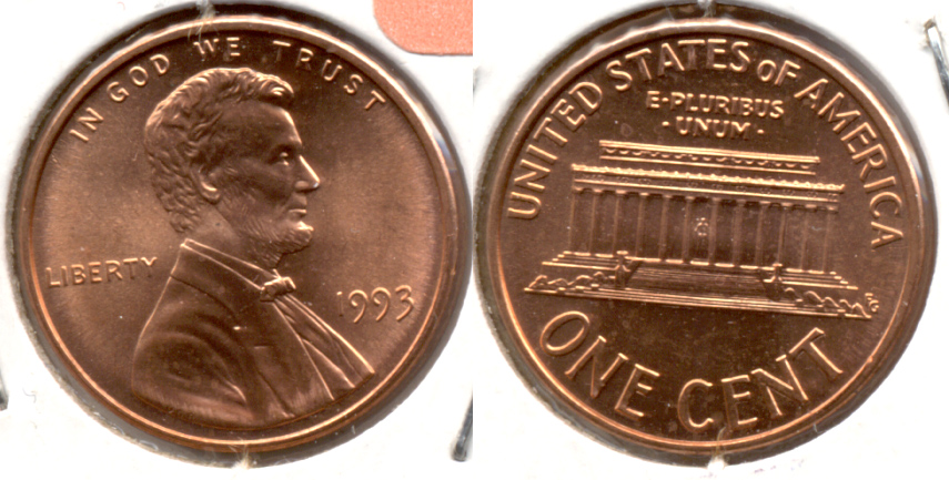 1993 Lincoln Memorial Cent Mint State