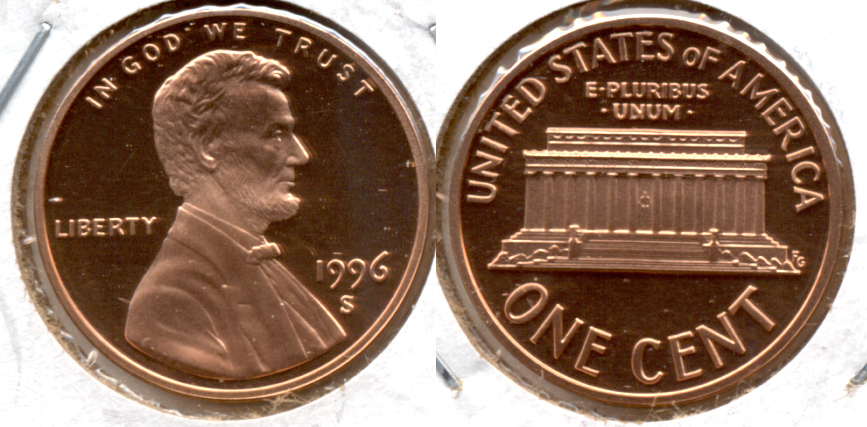 1996-S Lincoln Memorial Cent Proof