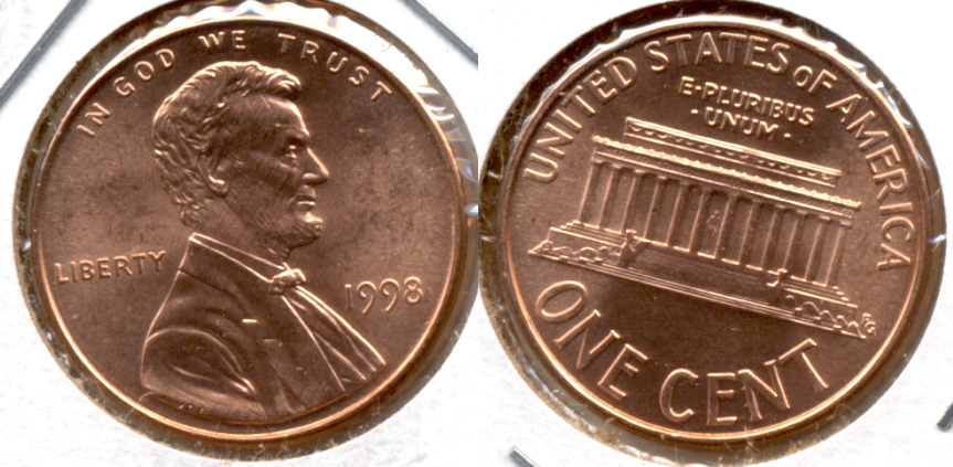 1998 Lincoln Memorial Cent Mint State