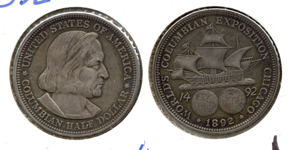 1892 Columbian Exposition Commemorative Half Dollar AU-50
