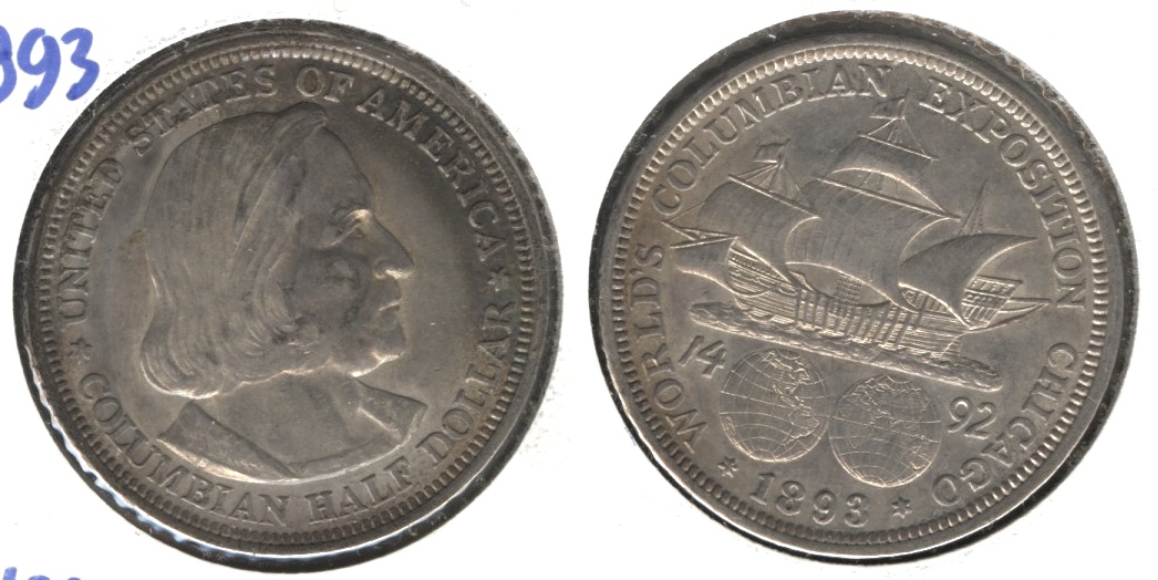1893 Columbian Commemorative Half Dollar AU-50 #b