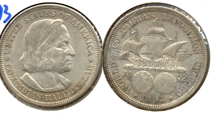 1893 Columbian Exposition Commemorative Half Dollar AU-50 g