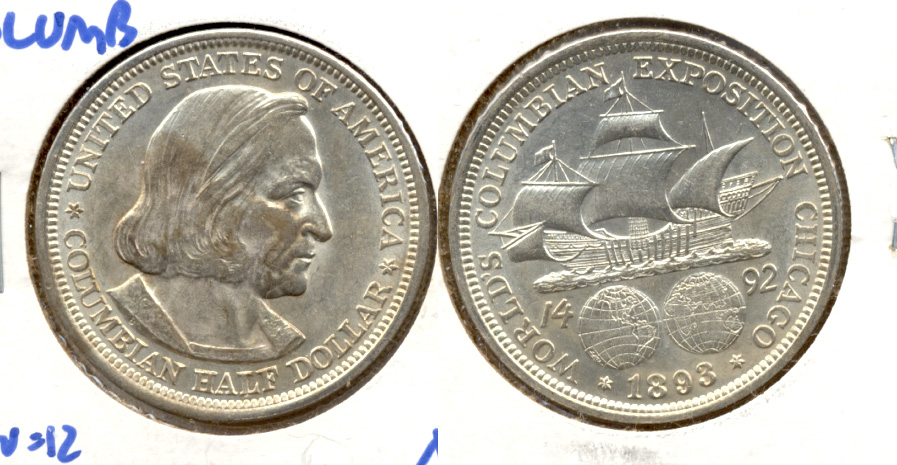 1893 Columbian Exposition Commemorative Half Dollar AU-50 j