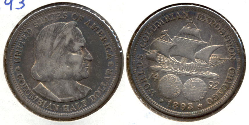 1893 Columbian Exposition Commemorative Half Dollar EF-40 b