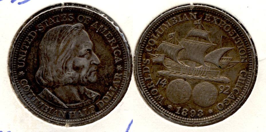 1893 Columbian Exposition Commemorative Half Dollar EF-40 u