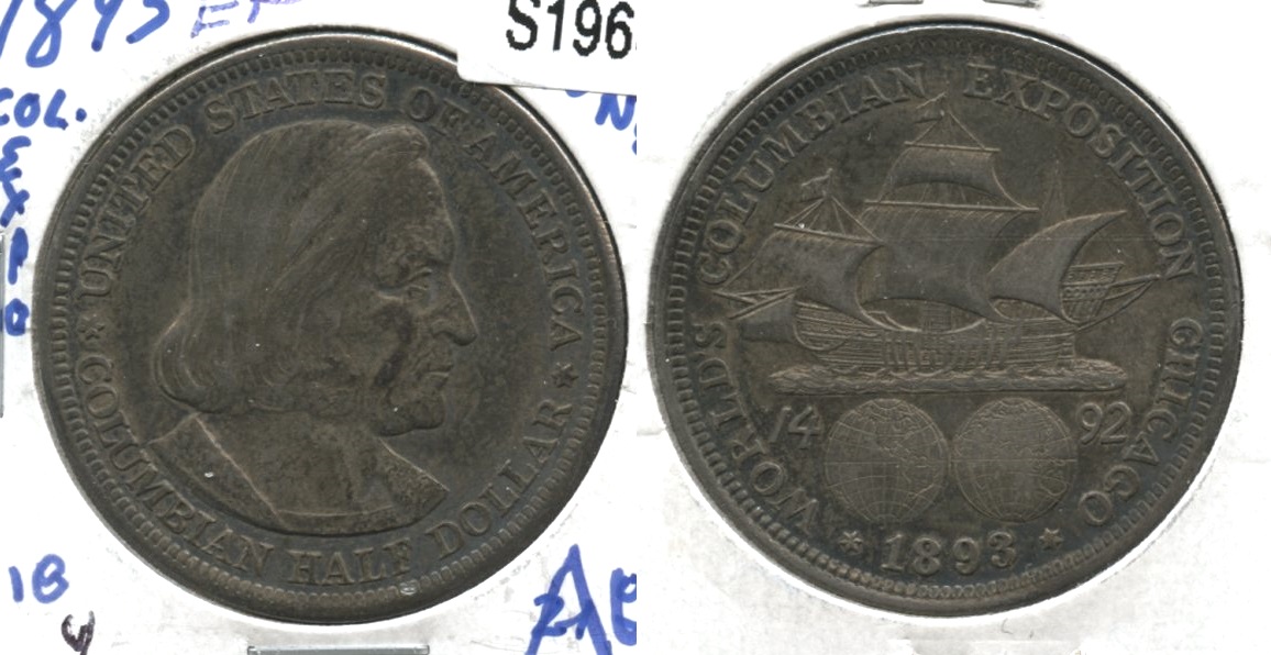 1893 Columbian Exposition Commemorative Half Dollar EF-40 #y
