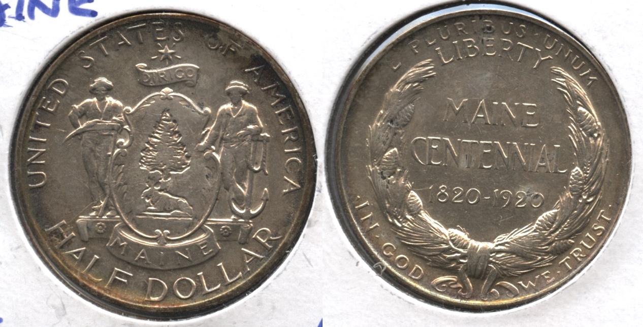 1920 Maine Centennial Commemorative Half Dollar AU-50 #a