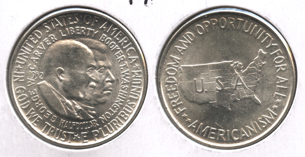 1952 Washington Carver Commemorative Half Dollar MS-60 #a
