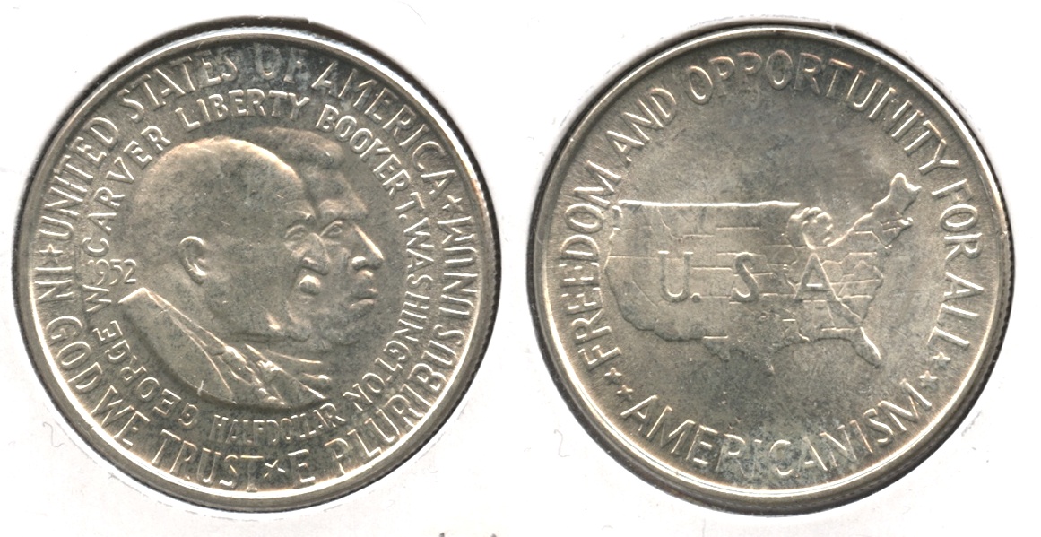 1952 Washington Carver Commemorative Half Dollar MS-60 #d