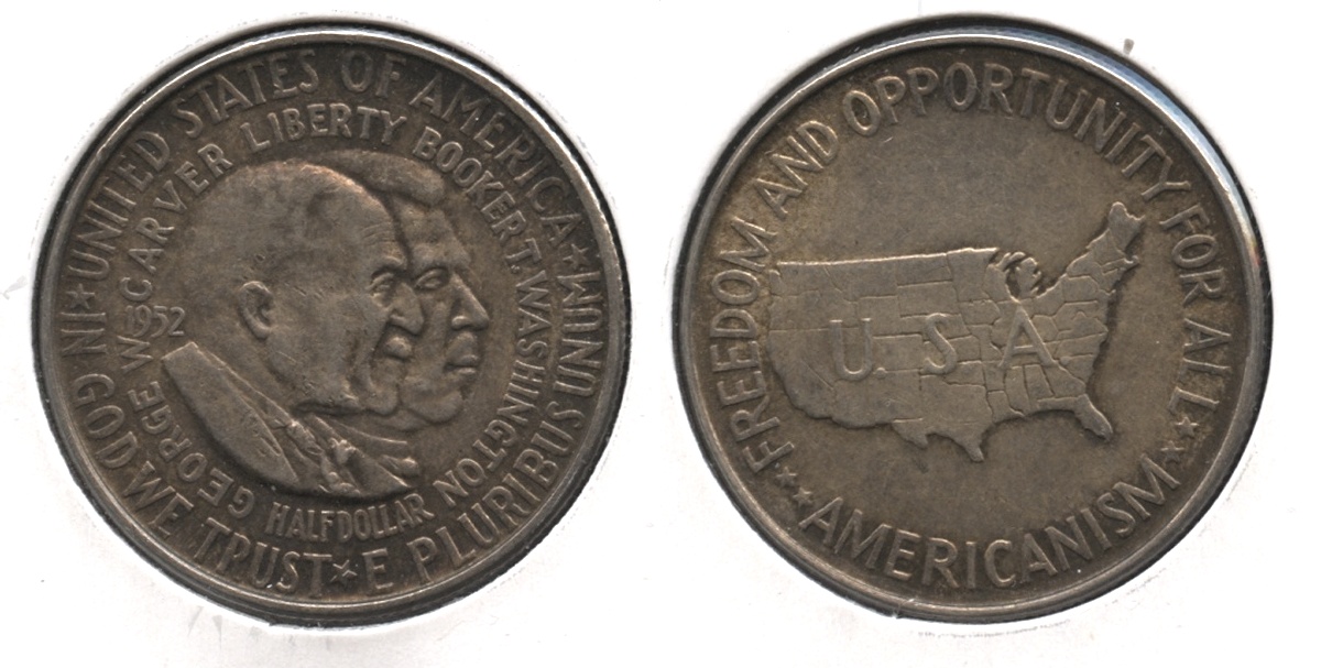 1952 Washington Carver Commemorative Half Dollar MS-60 #g