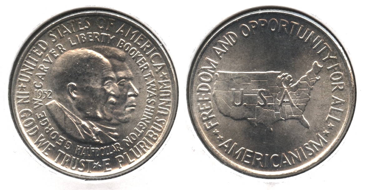 1952 Washington Carver Commemorative Half Dollar MS-63 #e