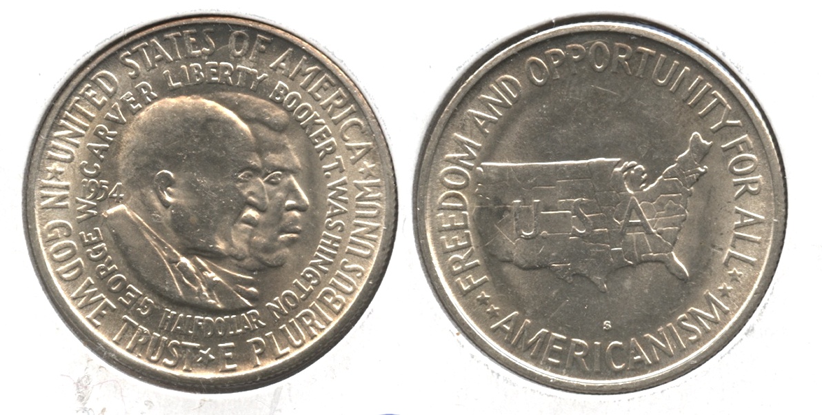 1954-S Washington Carver Commemorative Half Dollar MS-63
