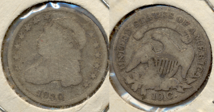 1830 Capped Bust Dime Good-4
