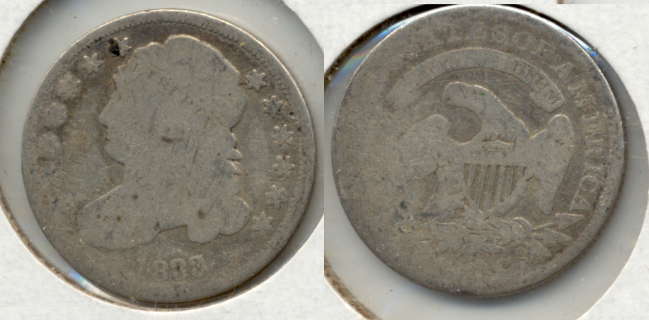 1833 Capped Bust Dime AG-3