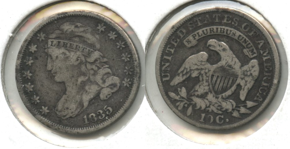 1835 Capped Bust Dime Fine-12