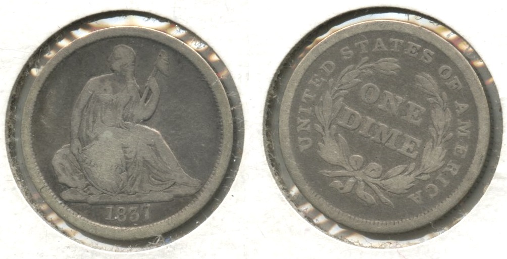 1837 Seated Liberty Dime VG-8
