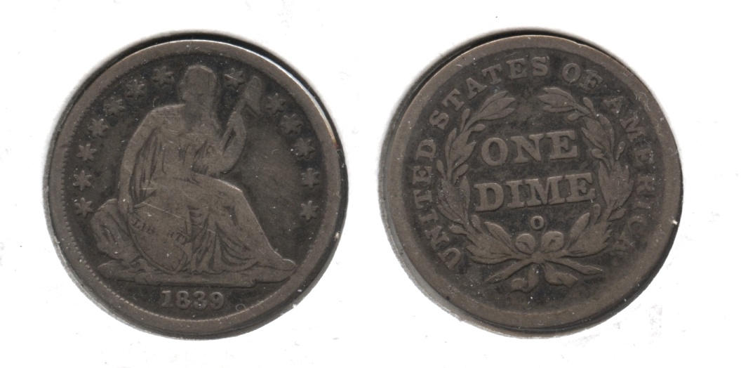 1839-O Seated Liberty Dime VG-8