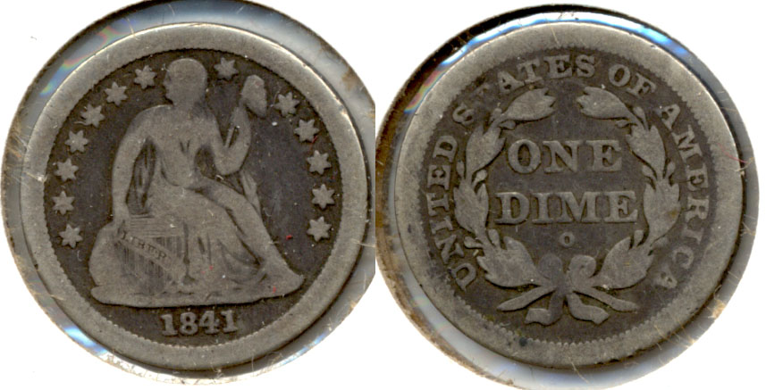 1841-O Seated Liberty Dime VG-8