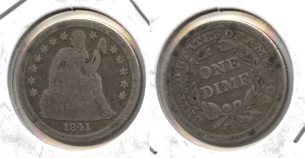 1841 Seated Liberty Dime Good-4 #b