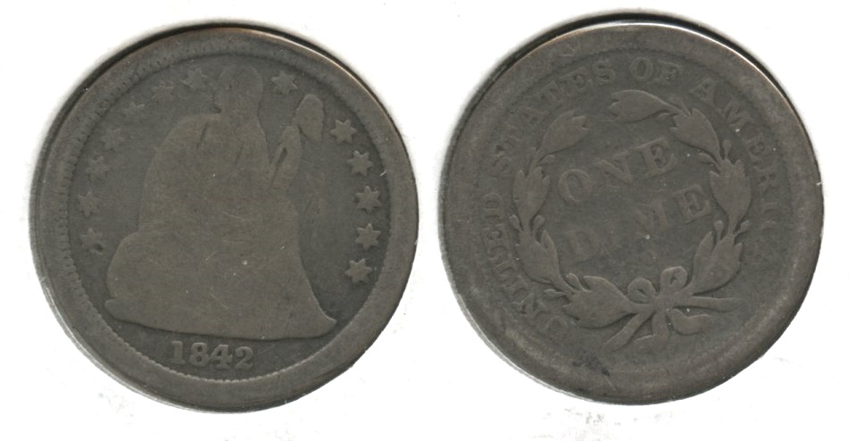 1842-O Seated Liberty Dime Good-4 #c