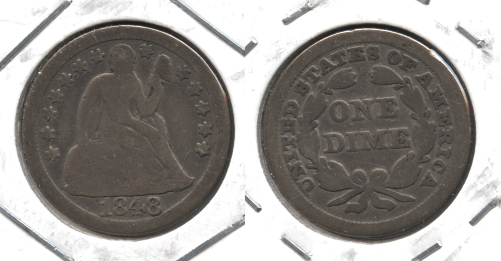 1848 Seated Liberty Dime Good-6