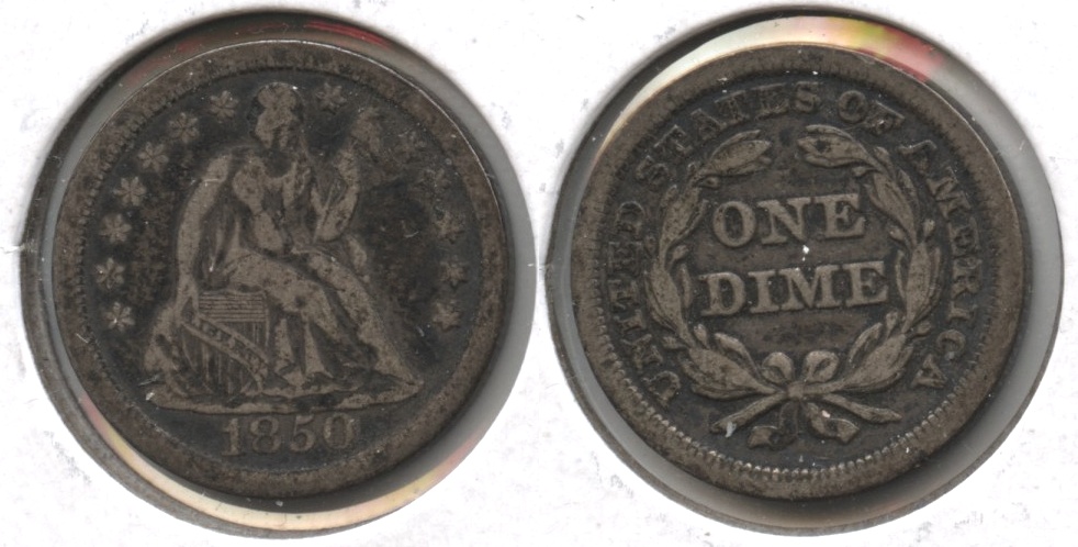 1850 Seated Liberty Dime VF-20